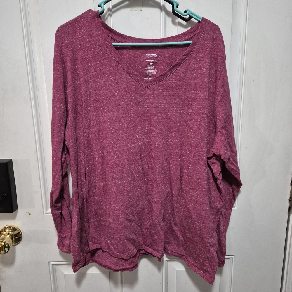 Sonoma Women's Long Sleeve Tee - Pink
